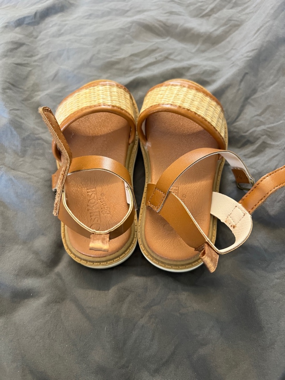 Kids Osh Kosh Brown Woven Strap Sandals